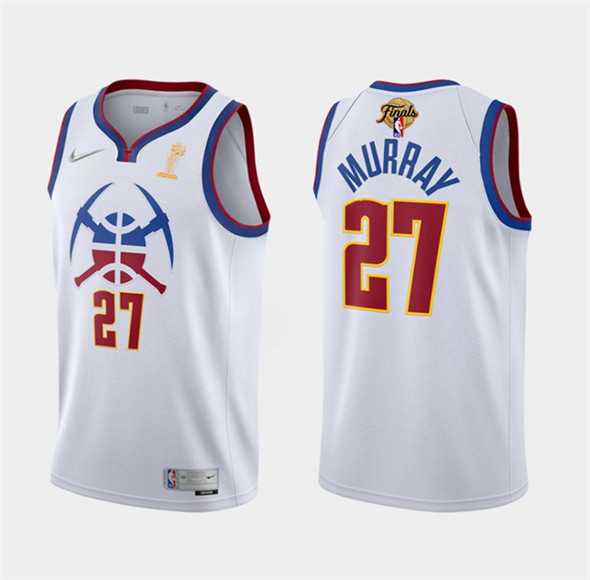Men's Denver Nuggets #27 Jamal Murray White 2023 Finals Champions Earned Edition Stitched Basketball Jersey,We sell and wholesale Men's Denver Nuggets #27 Jamal Murray White 2023 Finals Champions Earned Edition Stitched Basketball Jersey on line form chian!